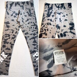 Victorias Secret PINK women’s leggings tie dye black and gray size medium